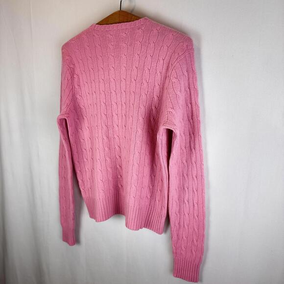 Polo Ralph Lauren pink cable-knit sweater - Medium - Picture 5 of 8